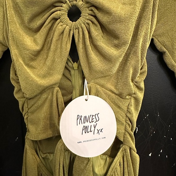 NWT Princess Polly LORIELLA LONG SLEEVE ROMPER GREEN Sz 4 - Picture 5 of 8